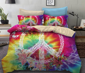 3D Flower Flat Symbol 1014 Bed Pillowcases Quilt