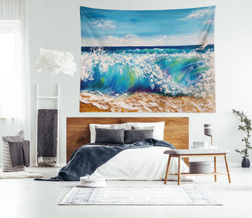 3D Blue Sea 3467 Skromova Marina Tapestry Hanging Cloth Hang