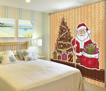 3D Christmas Gift Decoration 59 Curtains Drapes Curtains AJ Creativity Home 