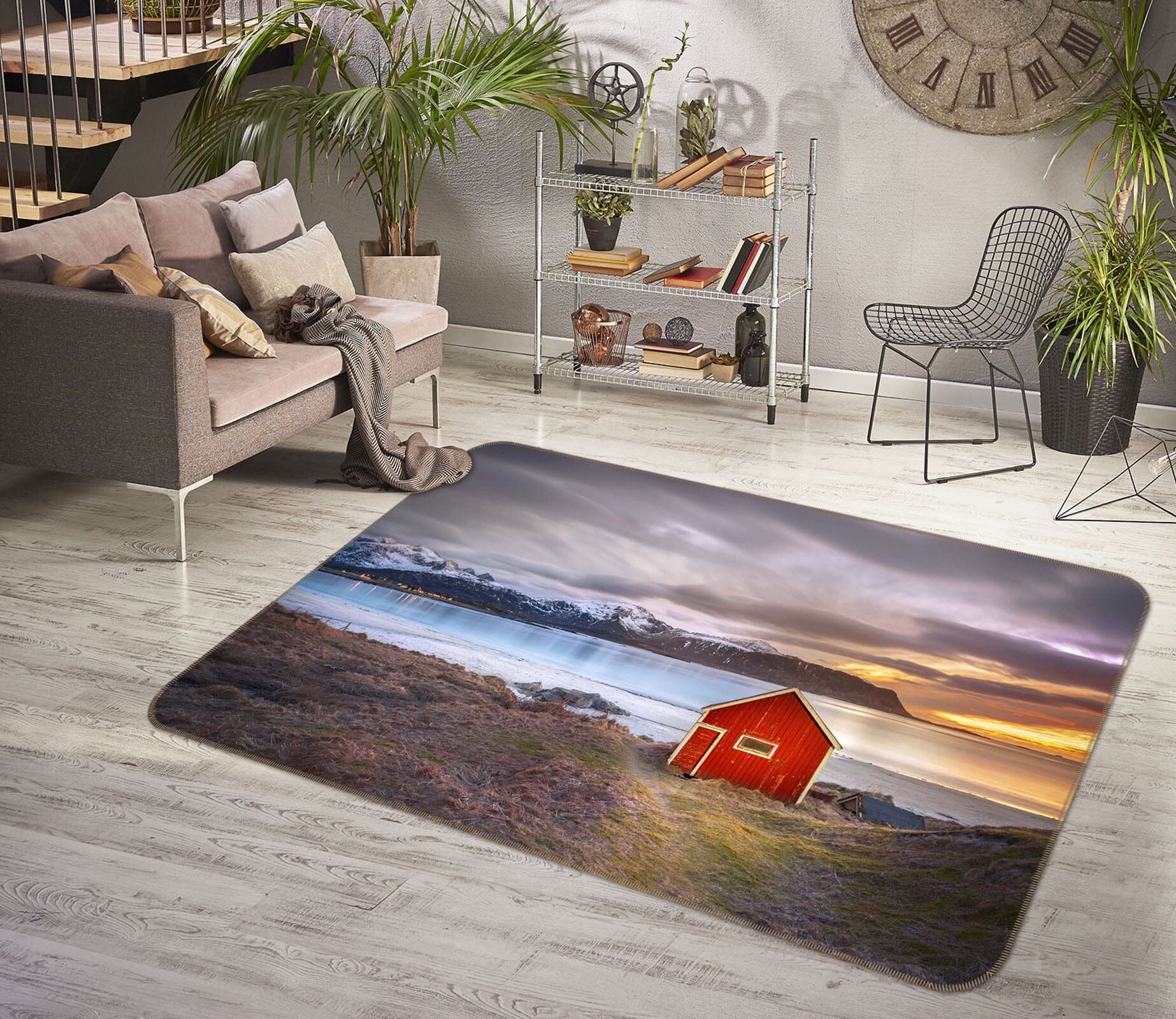 3D Red House 1145 Marco Carmassi Rug Non Slip Rug Mat Mat AJ Creativity Home 