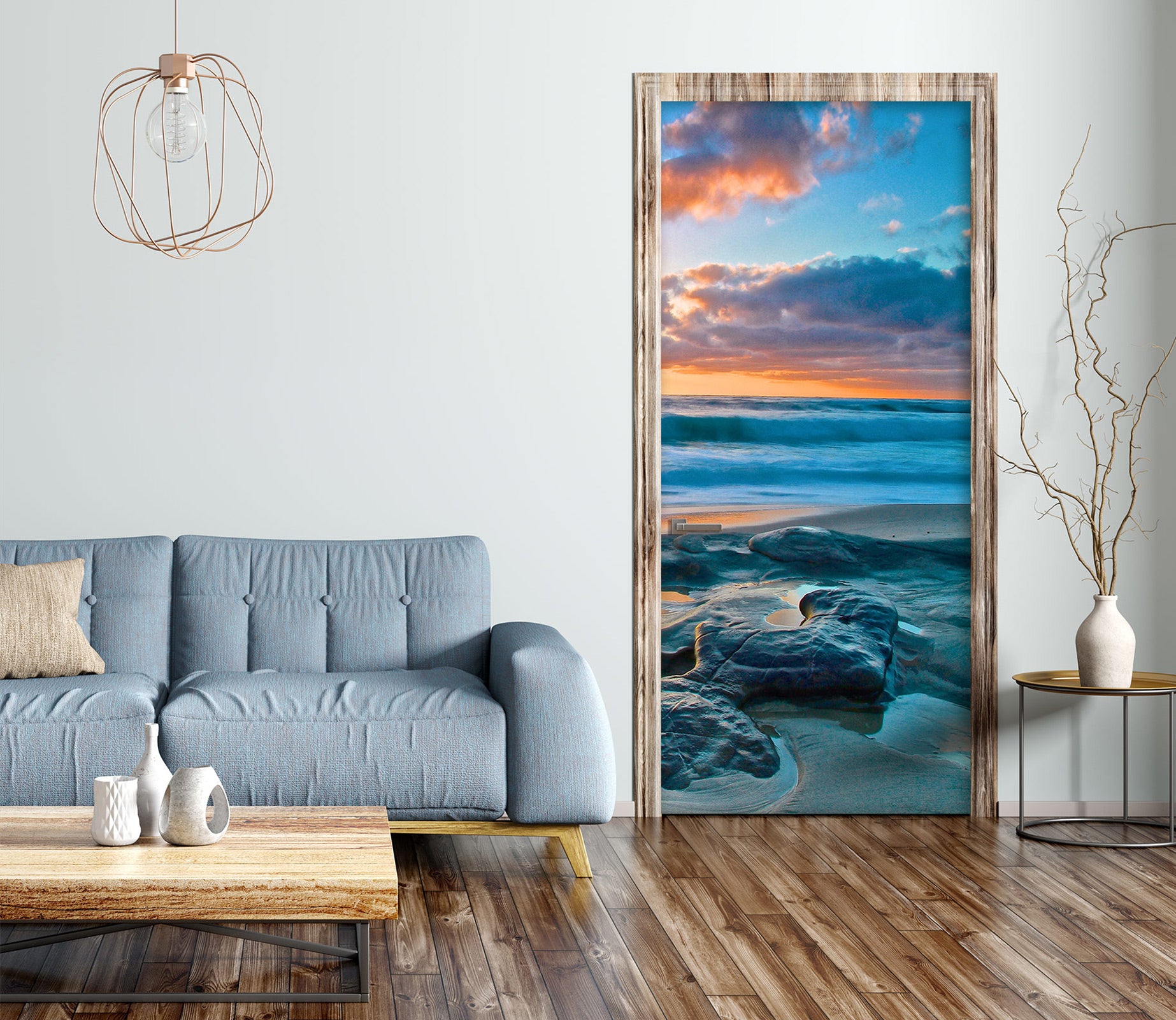 3D Ocean Waves 110222 Kathy Barefield Door Mural