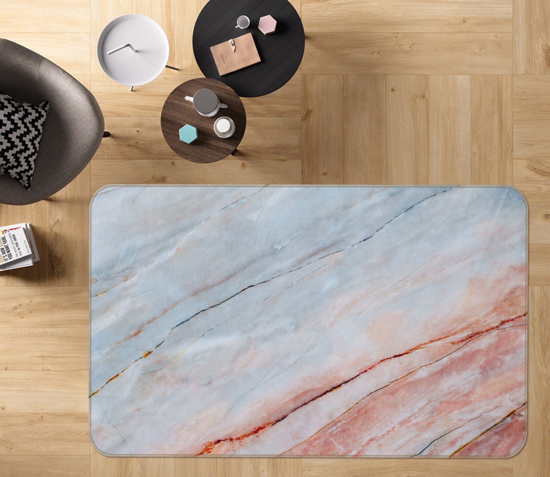 3D Marbling 31084 Non Slip Rug Mat
