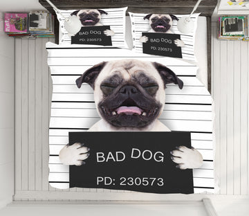 3D Pug Dog 15056 Bed Pillowcases Quilt