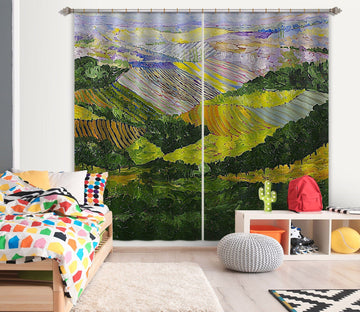3D Green Field 106 Allan P. Friedlander Curtain Curtains Drapes Curtains AJ Creativity Home 