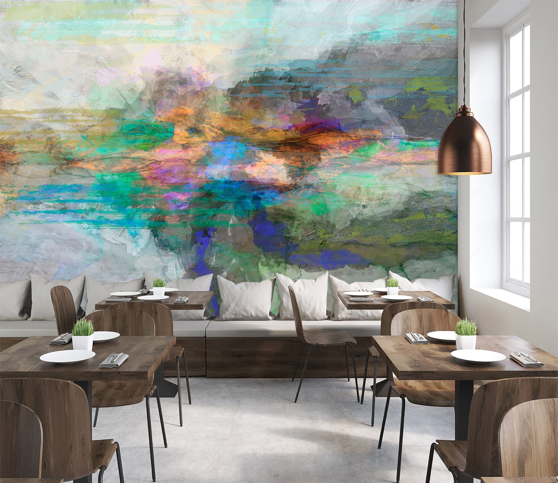 3D Blue Lake 1533 Michael Tienhaara Wall Mural Wall Murals Wallpaper AJ Wallpaper 2 