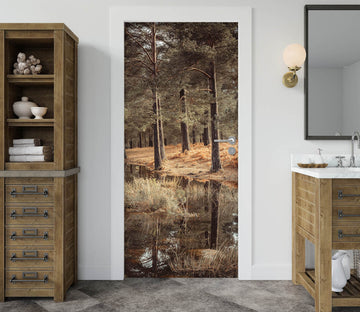 3D River Trees 5135 Assaf Frank Door Mural