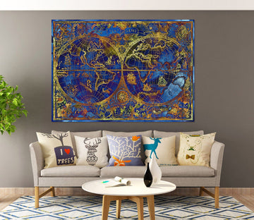3D Deep Blue Sea 231 World Map Wall Sticker Wallpaper AJ Wallpaper 2 