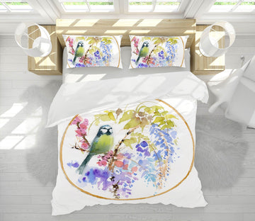 3D Embroidered Bird 2001 Anne Farrall Doyle Bedding Bed Pillowcases Quilt Quiet Covers AJ Creativity Home 