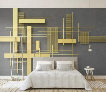 3D Golden Geometry WC133 Wall Murals Wallpaper AJ Wallpaper 2 