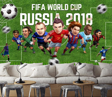 3D Cute Athlete WC766 Wall Murals