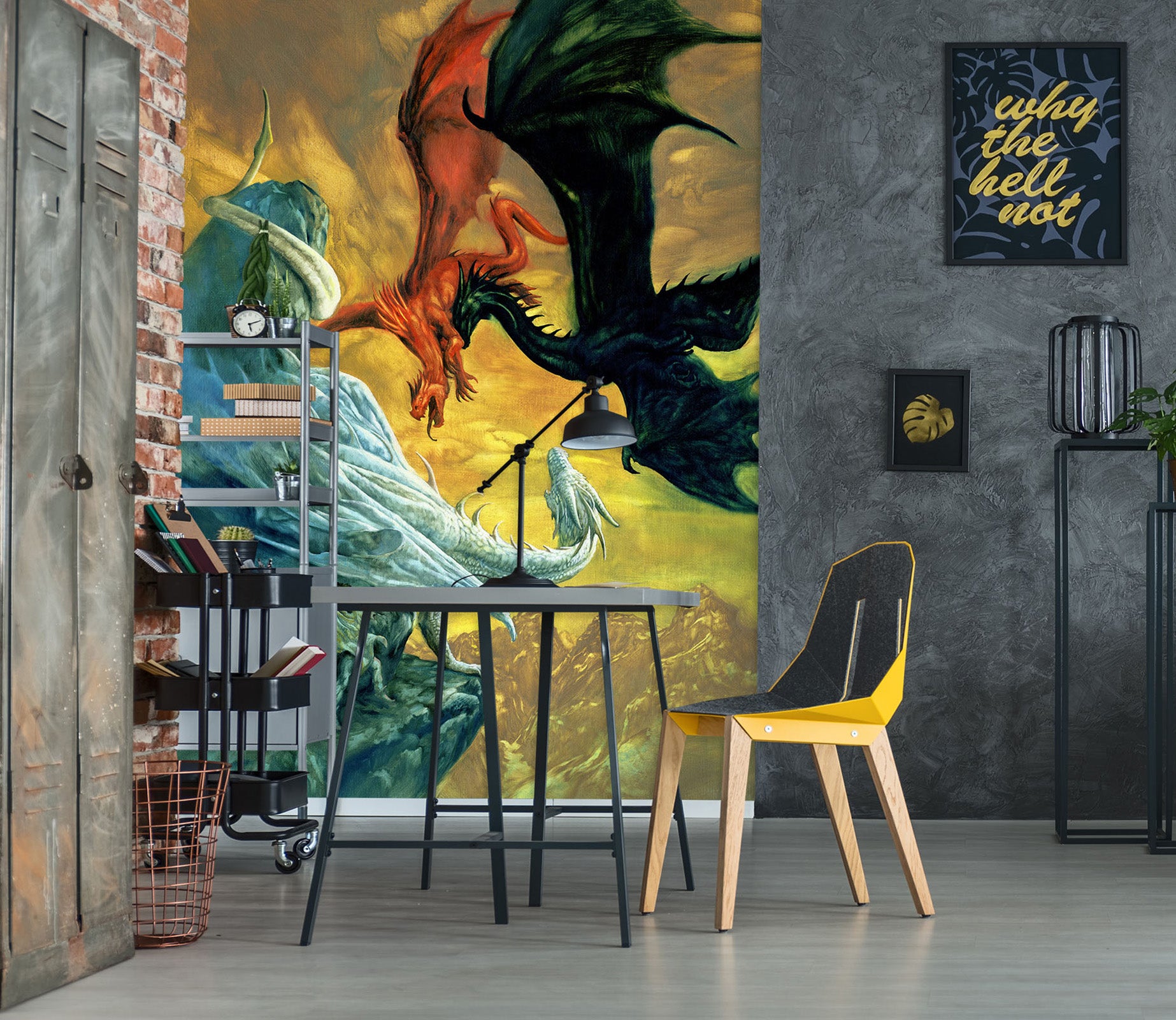 3D Black White Red Dragon 7134 Ciruelo Wall Mural Wall Murals