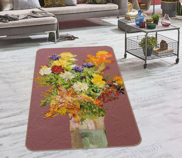 3D Color Flowers 3003 Allan P. Friedlander Rug Non Slip Rug Mat Mat AJ Creativity Home 
