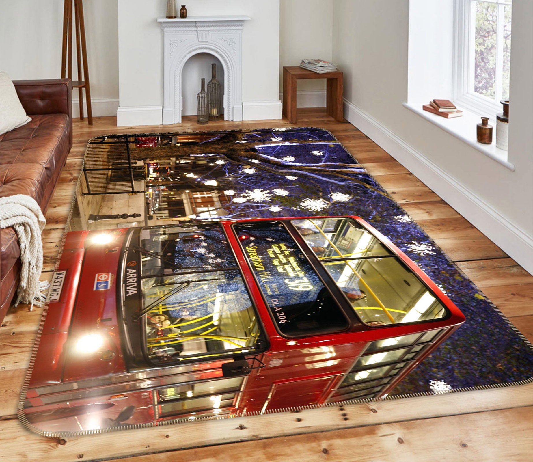 3D Bus Car 67182 Vehicle Non Slip Rug Mat