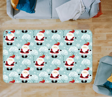 3D Santa Claus Pattern 55088 Christmas Non Slip Rug Mat Xmas