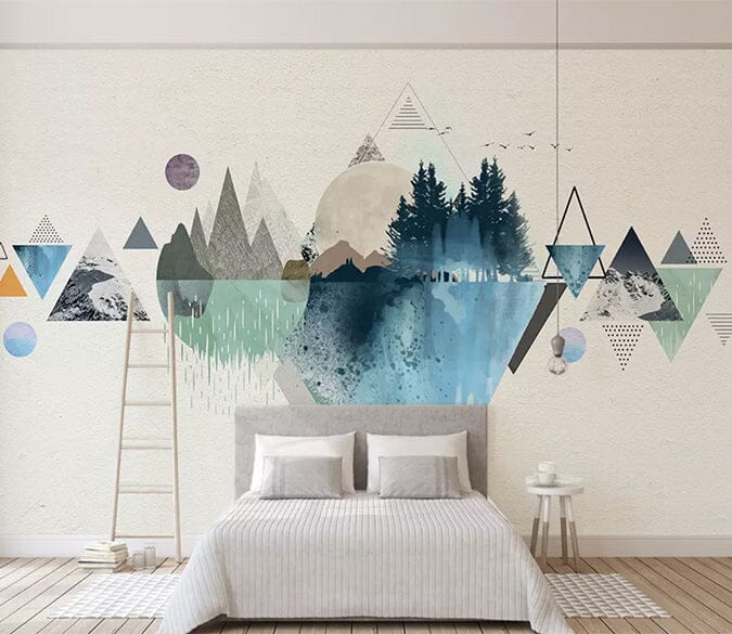 3D Color Geometry 1442 Wall Murals Wallpaper AJ Wallpaper 2 
