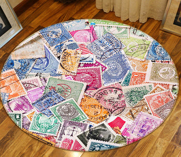 3D Stamp 64138 Round Non Slip Rug Mat