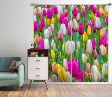 3D Beautiful Tulip 6601 Assaf Frank Curtain Curtains Drapes