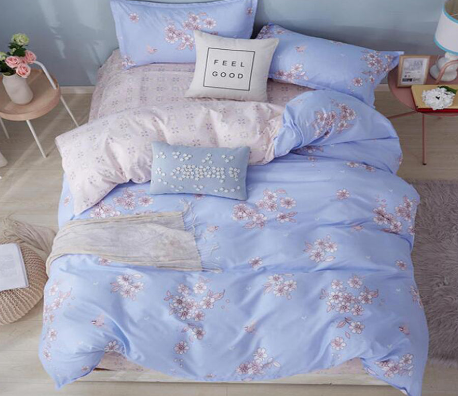 3D Light Purple 3046 Bed Pillowcases Quilt