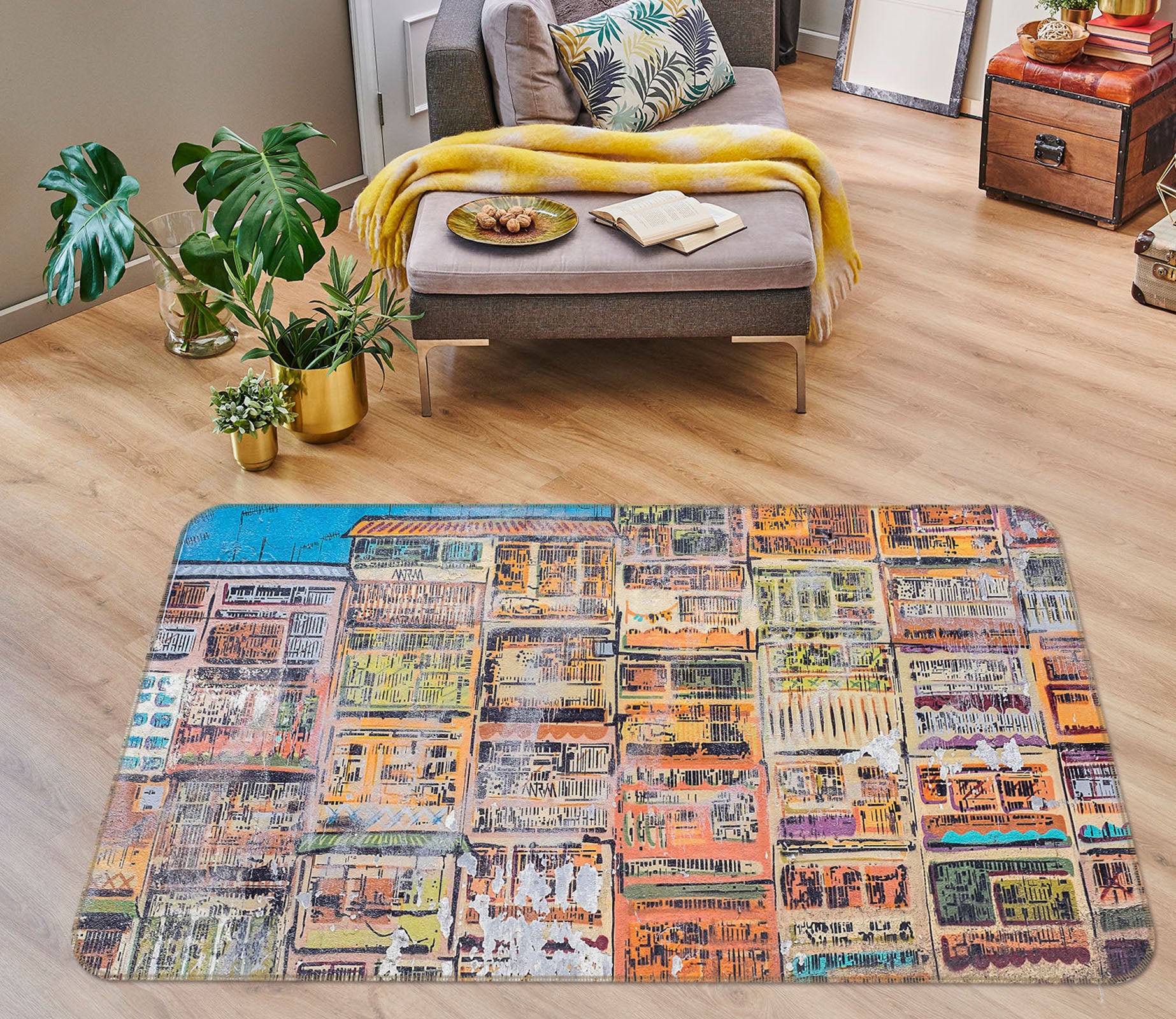 3D Pattern 31077 Non Slip Rug Mat