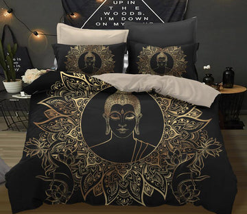 3D Buddha Flower 1019 Bed Pillowcases Quilt