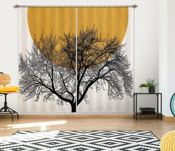 3D Twig Sun 068 Boris Draschoff Curtain Curtains Drapes Curtains AJ Creativity Home 