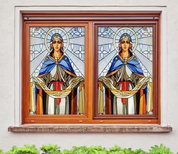 3D Religious Baptism 182 Window Film Print Sticker Cling Stained Glass UV Block