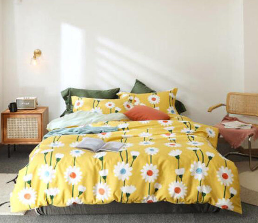 3D Daisy Pattern 50033 Bed Pillowcases Quilt