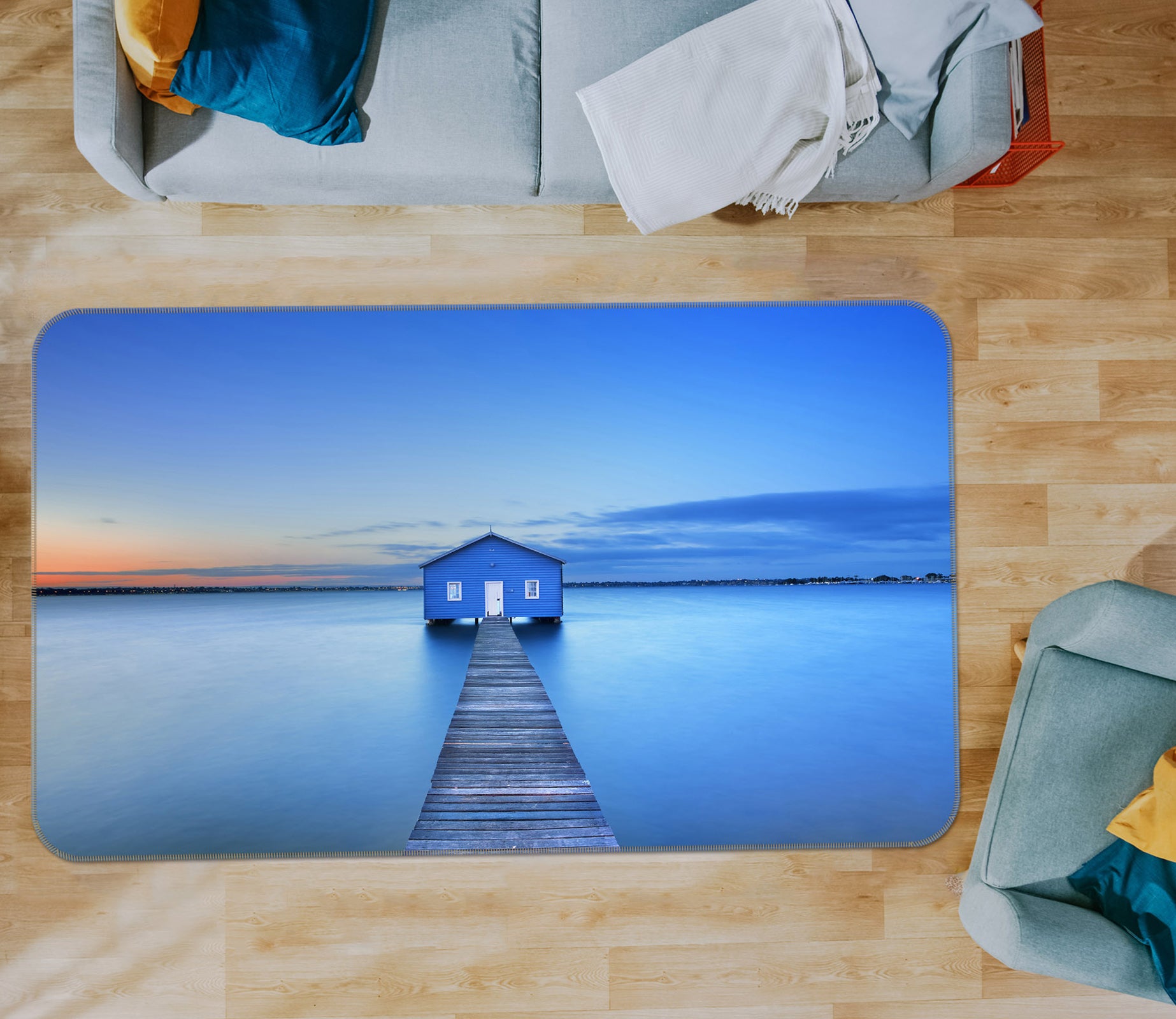 3D Bridge Gallery 34210 Non Slip Rug Mat