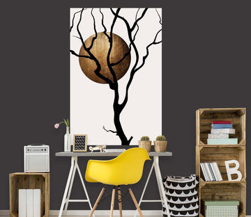 3D Twig Moon 187 Boris Draschoff Wall Sticker Wallpaper AJ Wallpaper 2 