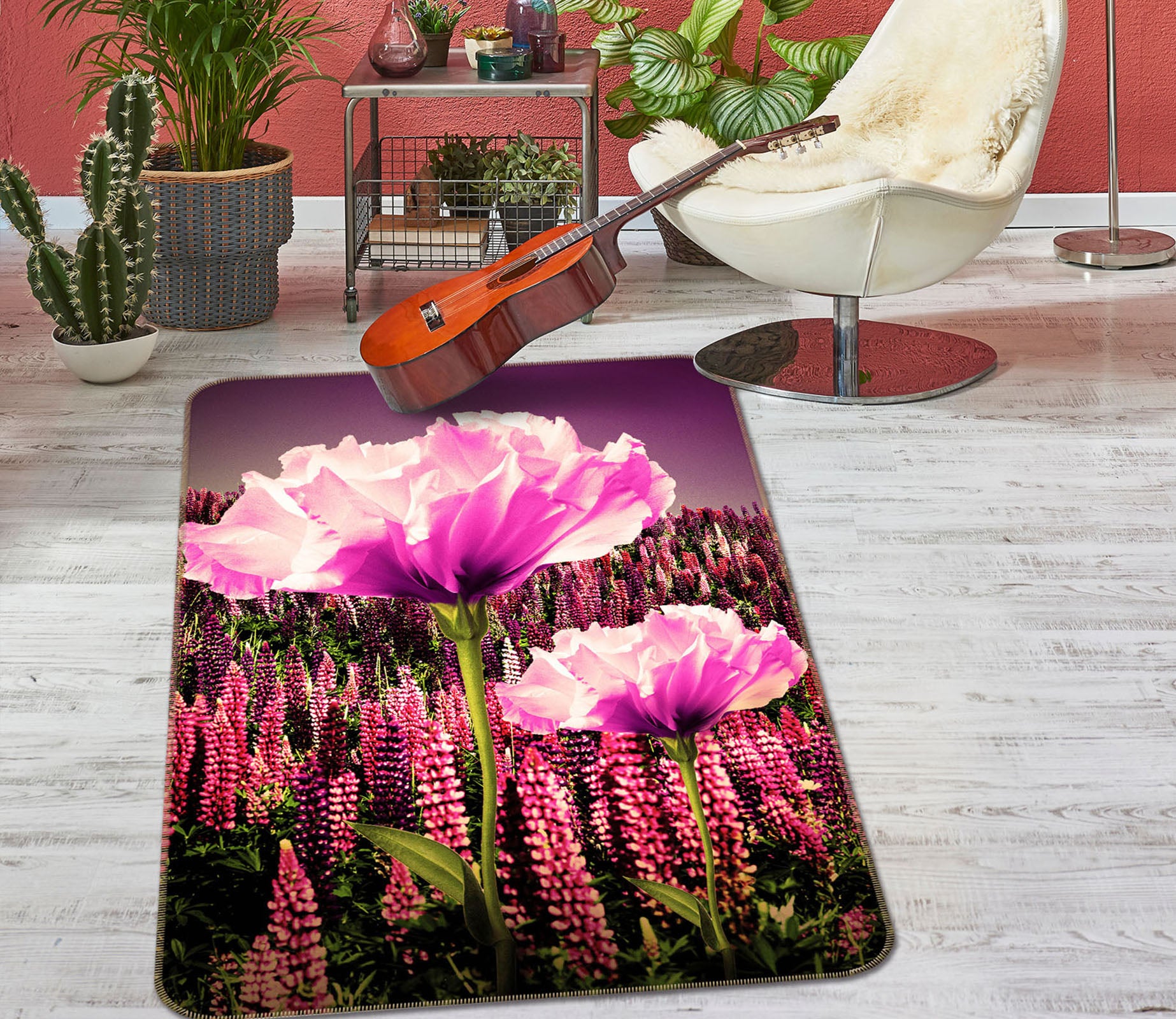 3D Flowers 27154 Non Slip Rug Mat