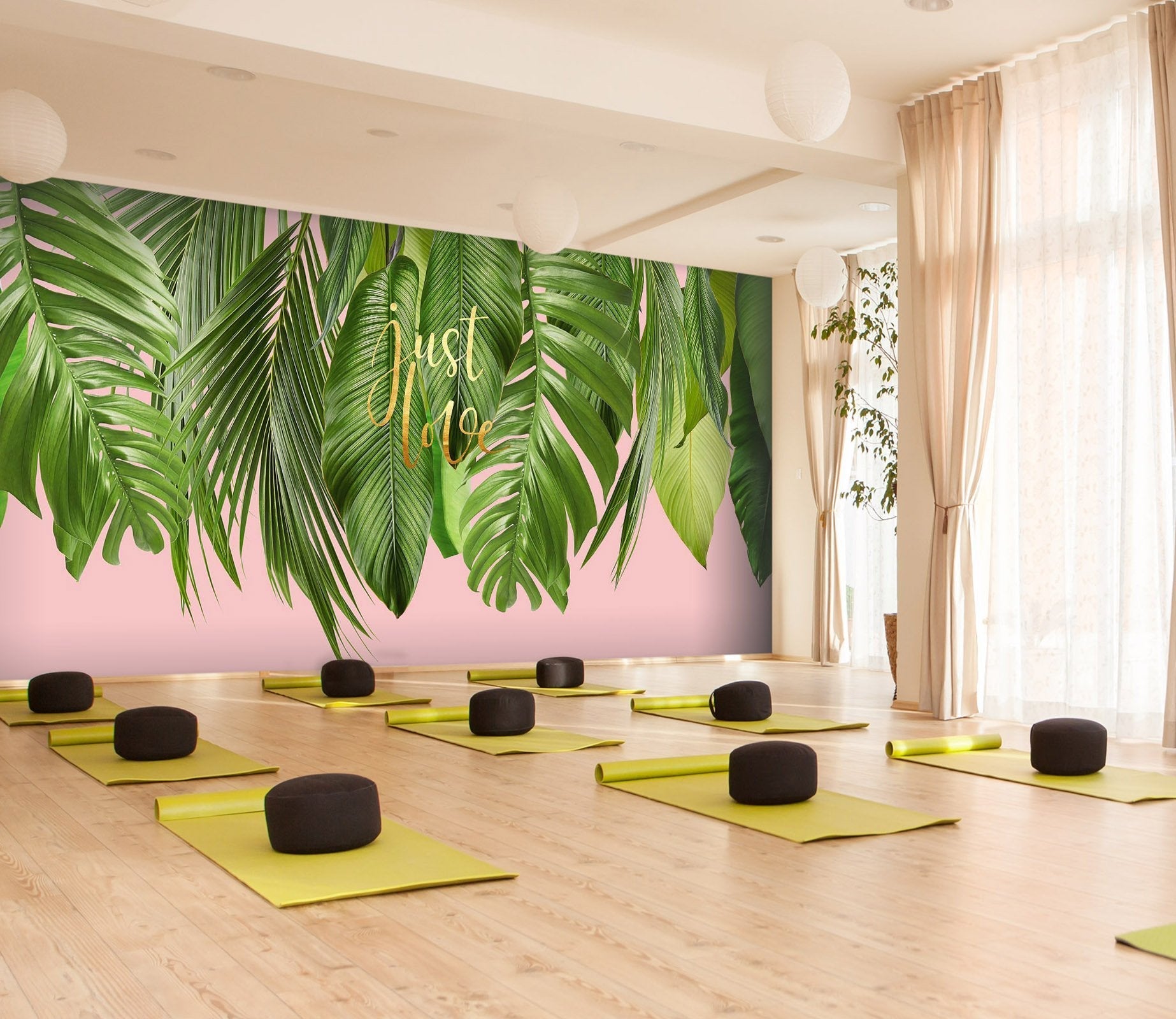 3D green leaves 12 Wall Murals Wallpaper AJ Wallpaper 