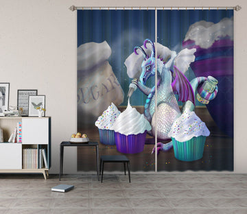 3D Cream Cake 101 Rose Catherine Khan Curtain Curtains Drapes Curtains AJ Creativity Home 