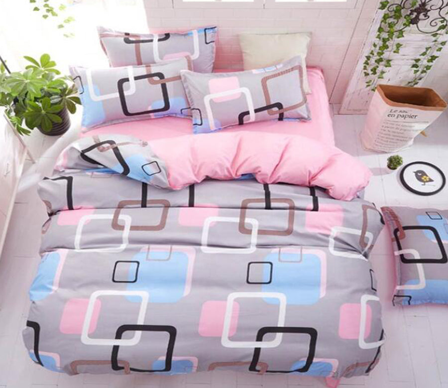 3D Square 7162 Bed Pillowcases Quilt
