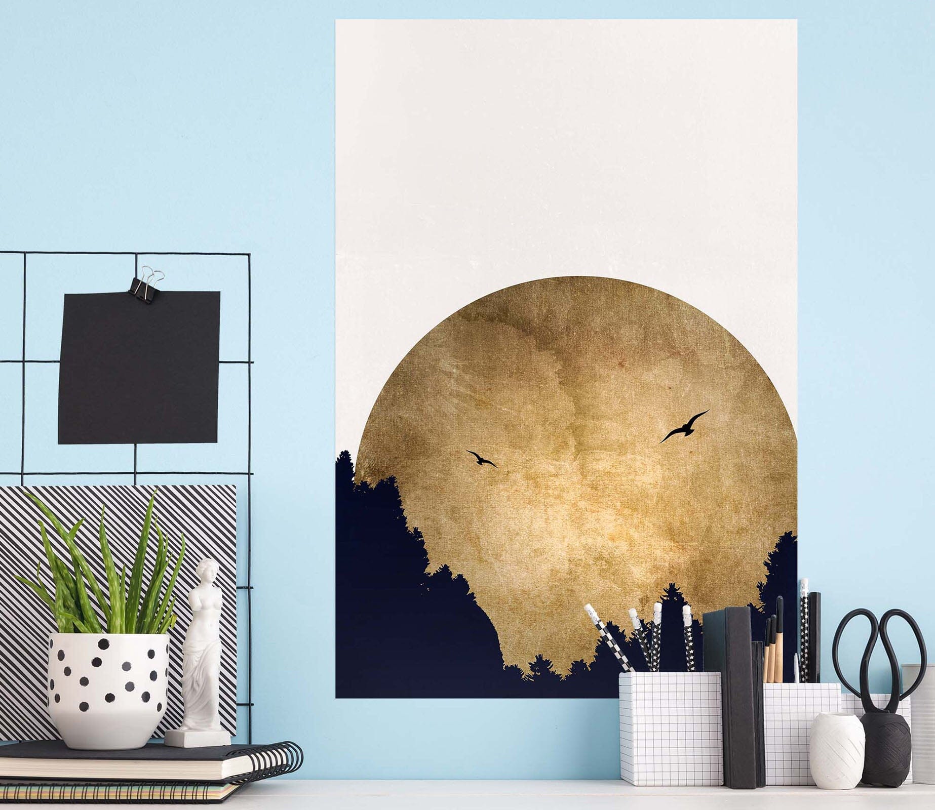 3D Moon Forest 234 Boris Draschoff Wall Sticker Wallpaper AJ Wallpaper 2 