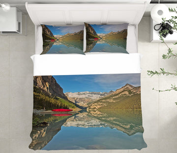 3D Lake Louise Sunrise 2116 Kathy Barefield Bedding Bed Pillowcases Quilt Quiet Covers AJ Creativity Home 