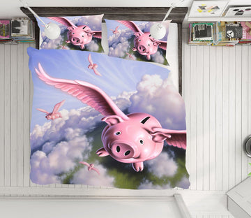 3D Piggies 2107 Jerry LoFaro bedding Bed Pillowcases Quilt Quiet Covers AJ Creativity Home 