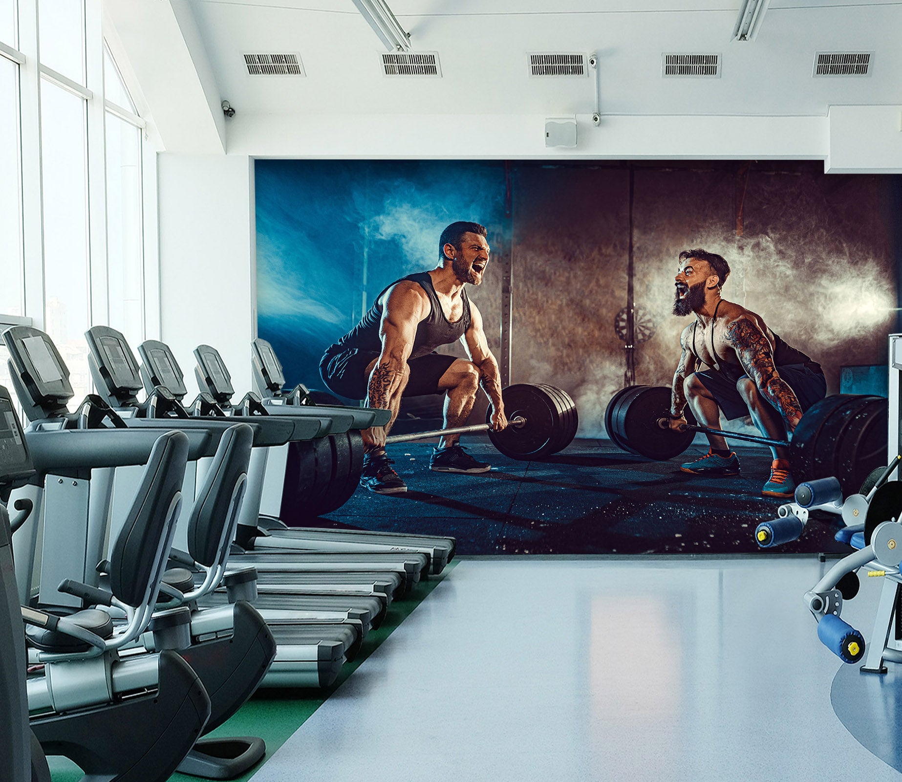 3D Lift The Barbell 118 Wall Murals Wallpaper AJ Wallpaper 2 