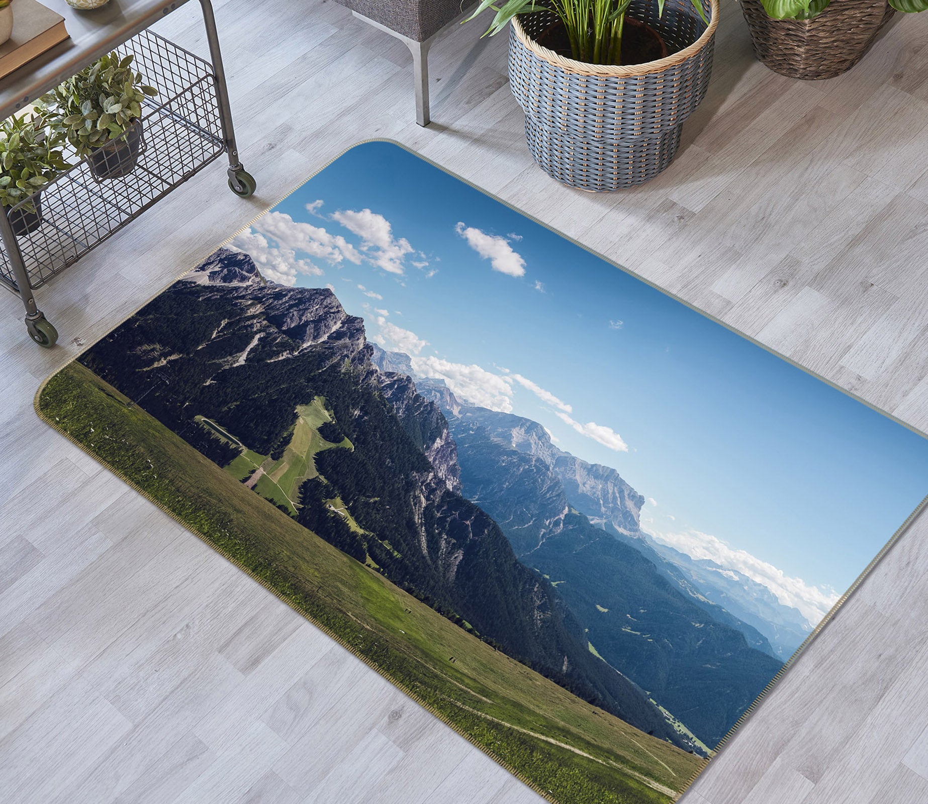 3D Mountains 36180 Non Slip Rug Mat