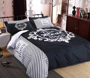 3D White Black 1023 Bed Pillowcases Quilt