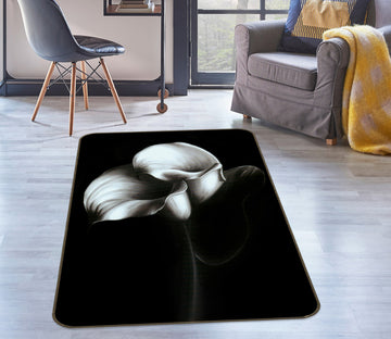 3D Black Ash Flower 76142 Non Slip Rug Mat