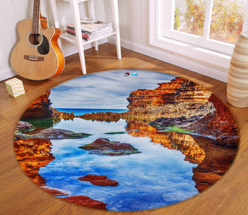 3D Landscape 69054 Round Non Slip Rug Mat