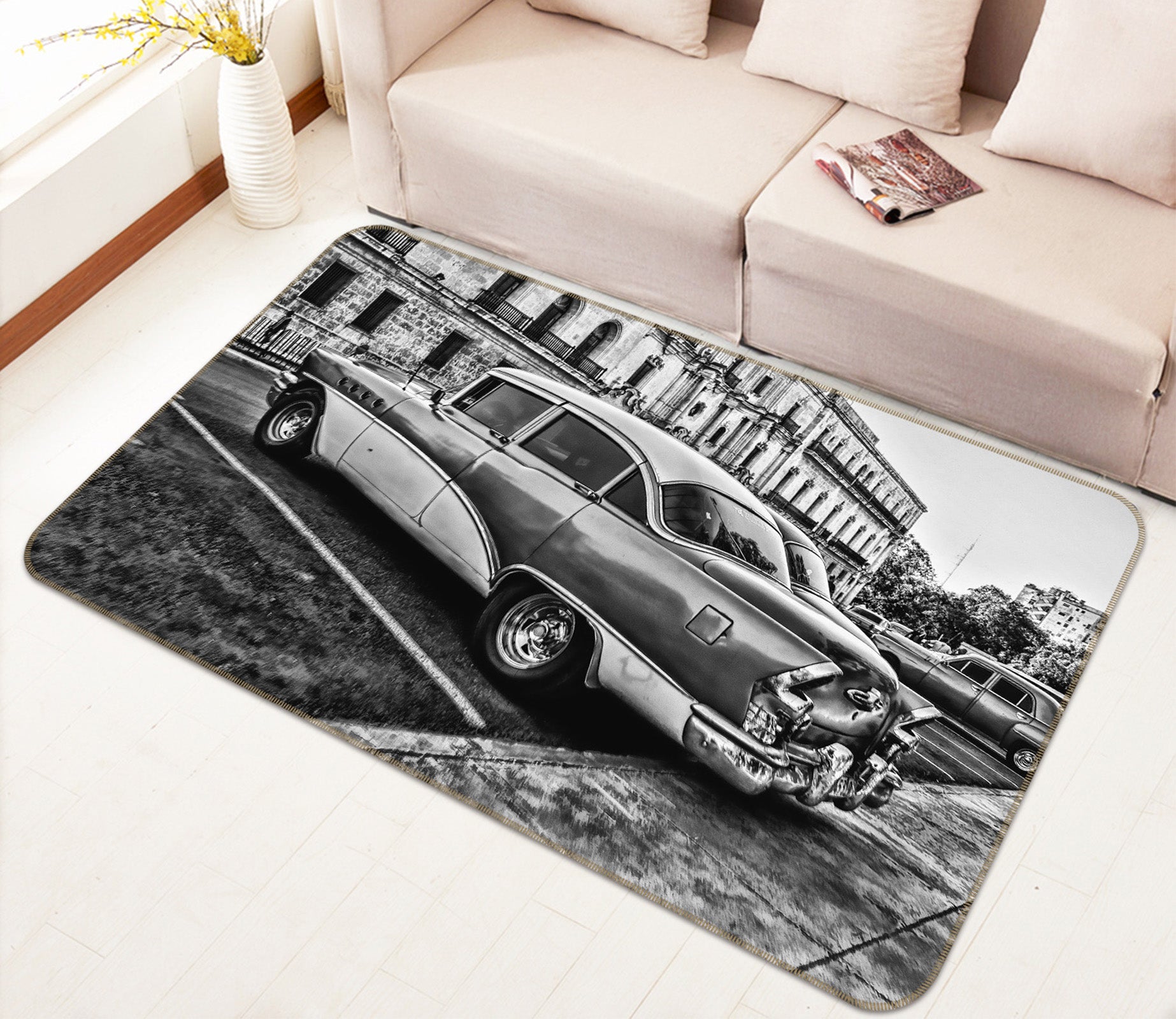 3D Black Gray Car 68050 Vehicle Non Slip Rug Mat