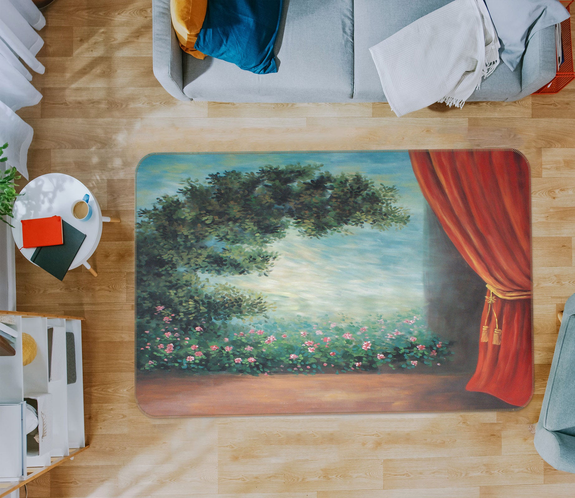 3D Grove Trees 75205 Non Slip Rug Mat