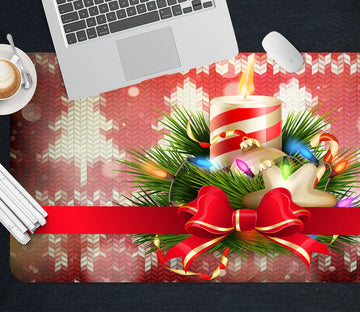 3D Candle Bowknot 51178 Christmas Desk Mat Xmas
