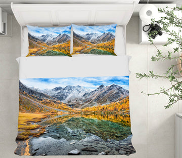 3D Arpy Lake Panorama 007 Marco Carmassi Bedding Bed Pillowcases Quilt
