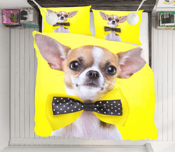 3D Yellow Small Dog 15066 Bed Pillowcases Quilt