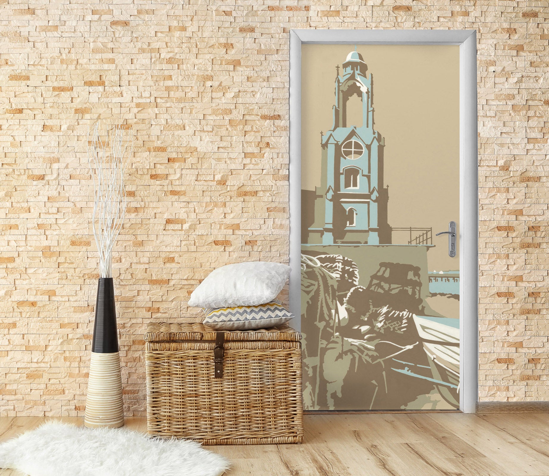 3D Tall Building 9287 Steve Read Door Mural