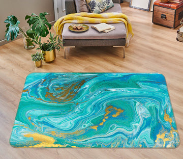 3D Blue Texture 29135 Non Slip Rug Mat