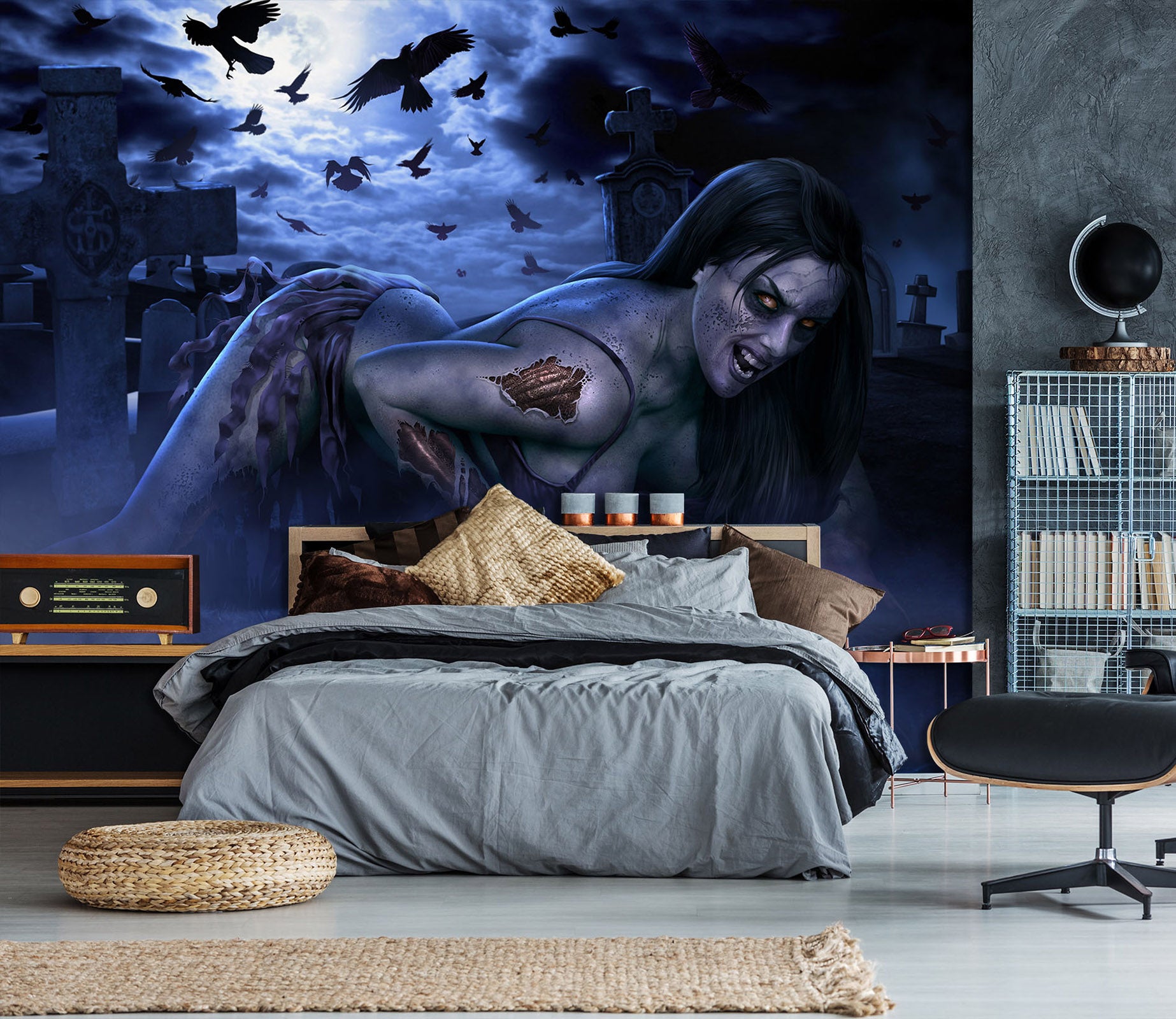 3D Woman Night  5007 Tom Wood Wall Mural Wall Murals