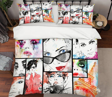 3D Female 15081 Bed Pillowcases Quilt